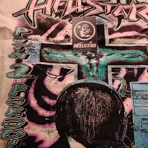 Hellstar Is Your Progress Saved Cross White T-Shirt Men’s Size Large